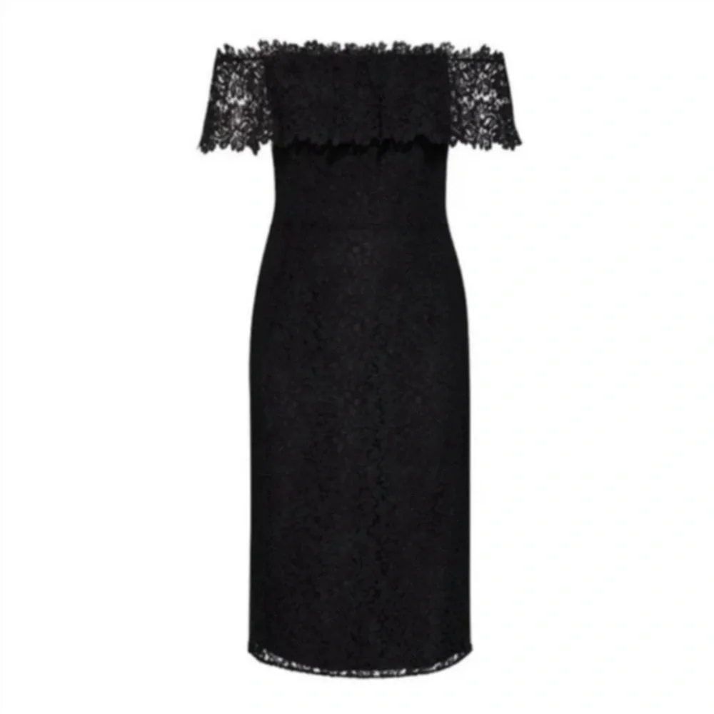 City Chic womens plus black flourish lace dress Sz 22 New - Picture 2 of 5